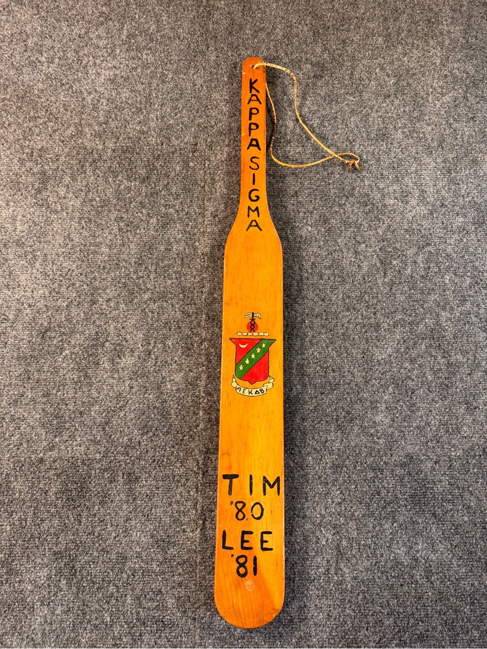 Vintage early 80’s Kappa Sigma Wooden Paddle.